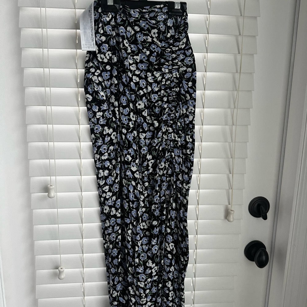 Floral Black and White Skirt